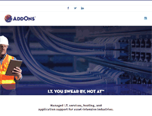 Tablet Screenshot of addonsinc.com